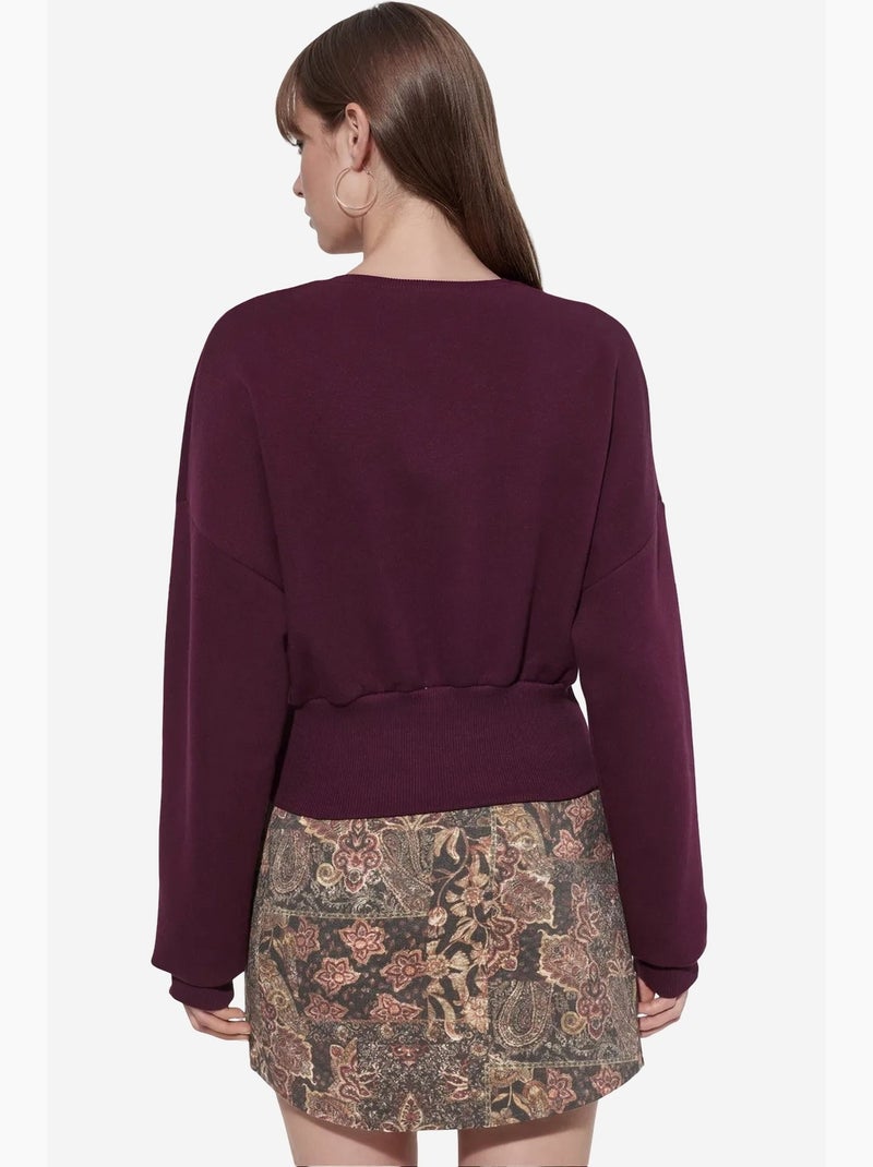 Felpa da donna in cotone e poliestere busem Rosso bordeaux - Kiabi