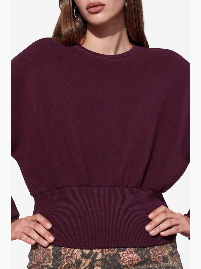 Felpa da donna in cotone e poliestere busem Rosso bordeaux - Kiabi