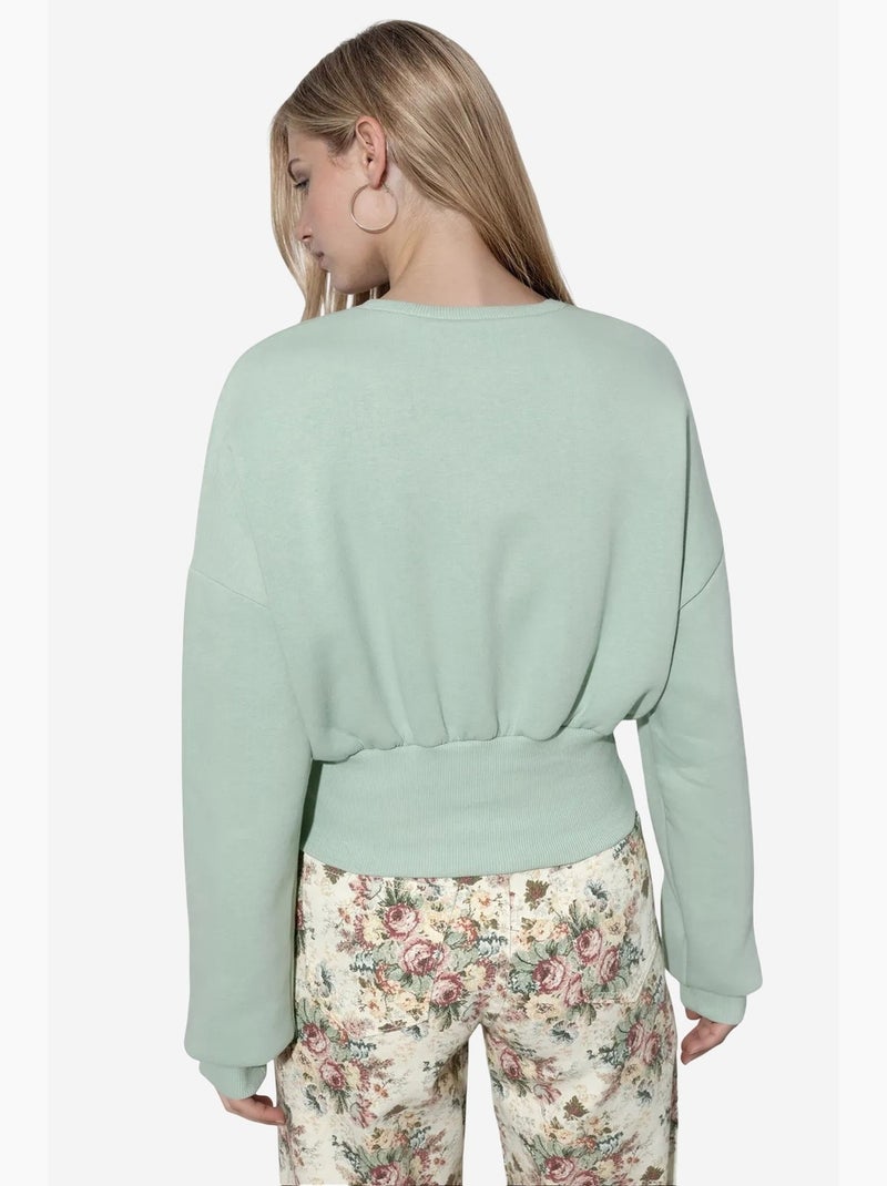 Felpa da donna in cotone e poliestere busem Verde menta - Kiabi