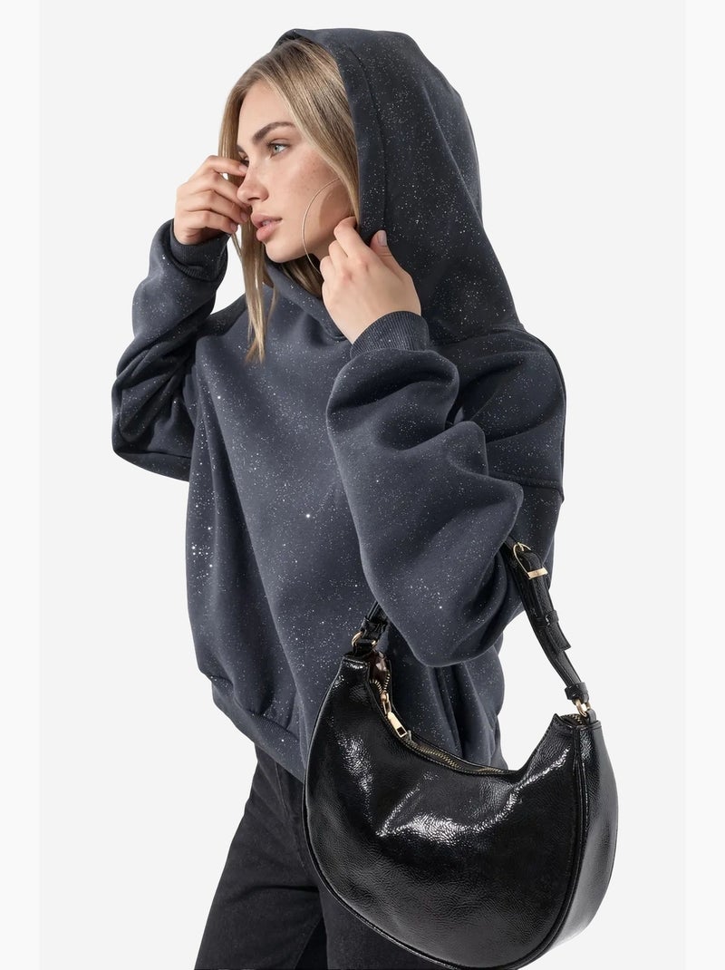 Felpa da donna in misto cotone busem Grigio nero - Kiabi
