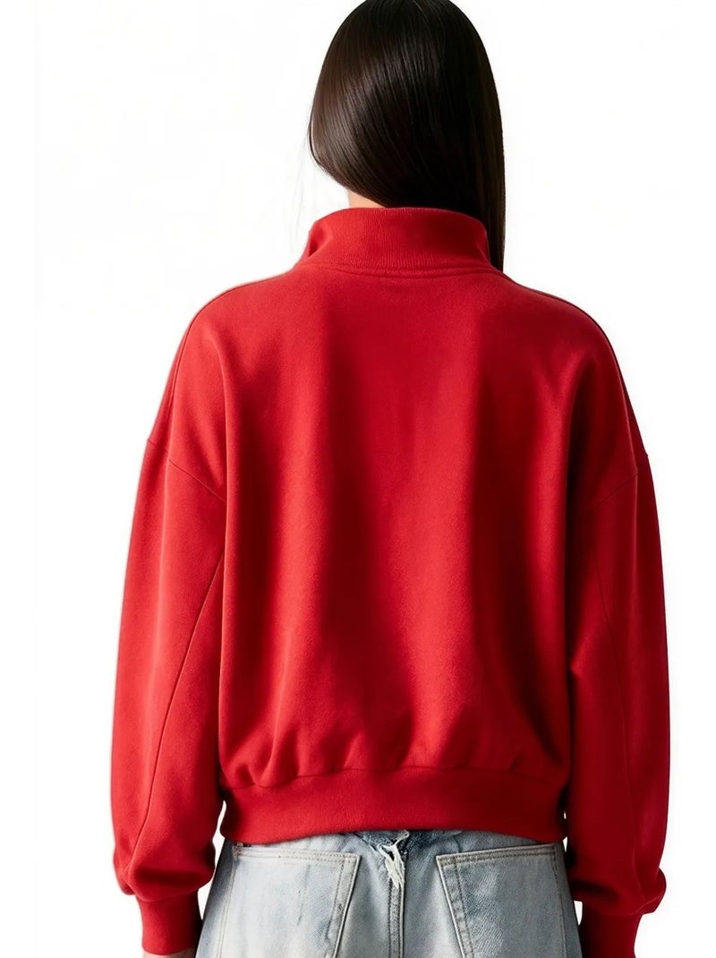 Felpa da donna in misto cotone busem Rosso - Kiabi