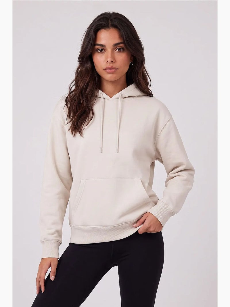 Felpa da donna in misto cotone tommy Crema - Kiabi