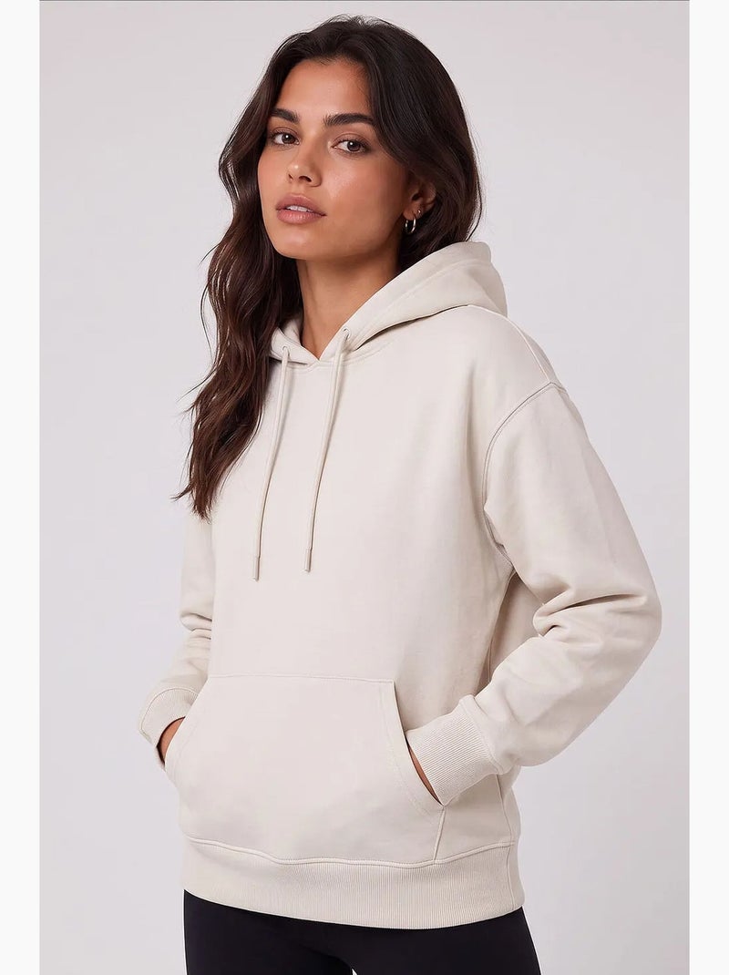 Felpa da donna in misto cotone tommy Crema - Kiabi