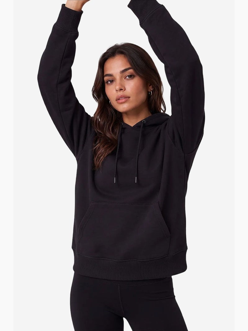 Felpa da donna in misto cotone tommy Nero - Kiabi