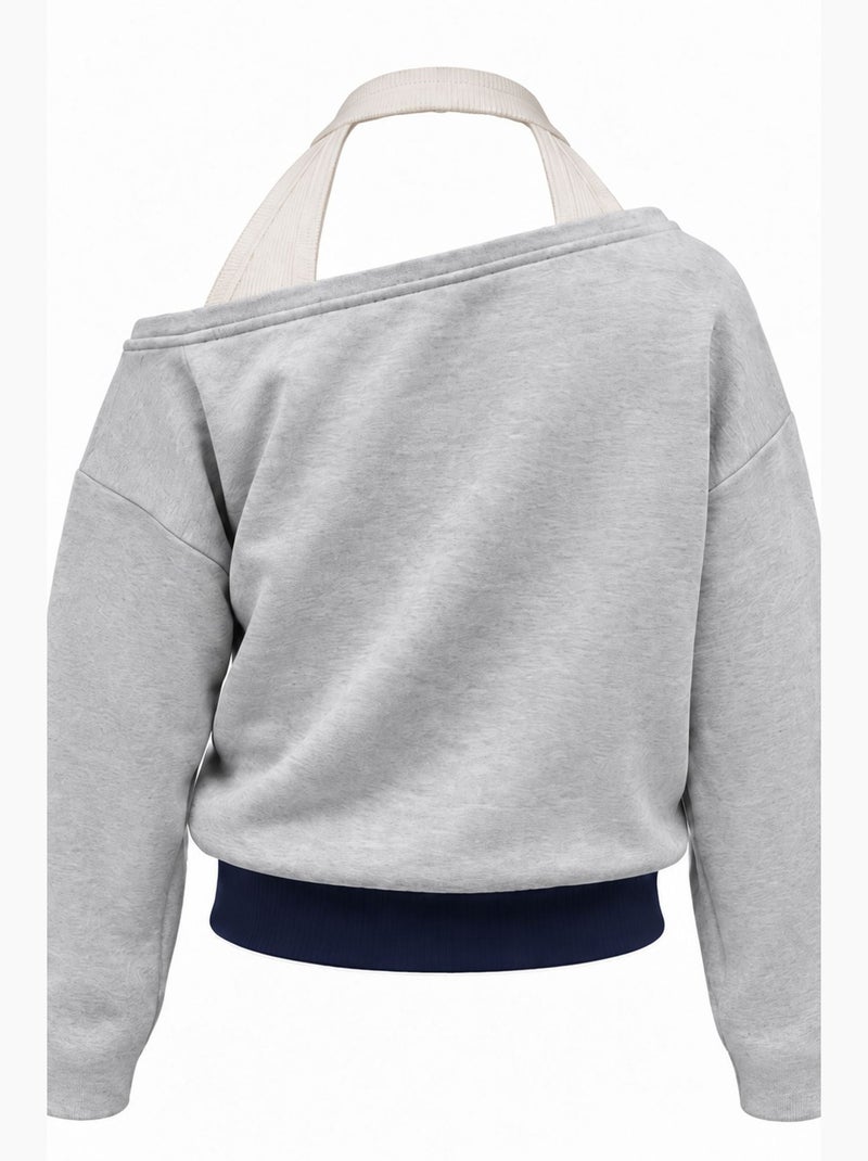 Felpa da donna mixray Grigio chiaro - Kiabi