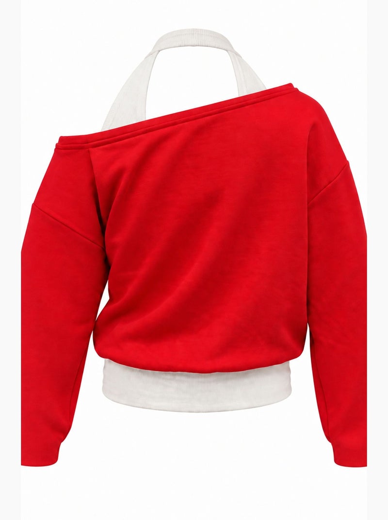Felpa da donna mixray Rosso - Kiabi