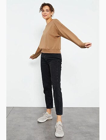 Felpa da donna relaxed con girocollo tommy