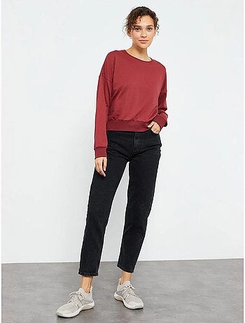 Felpa da donna relaxed con girocollo tommy