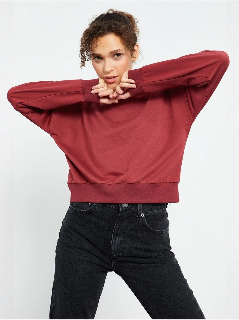 Felpa da donna relaxed con girocollo tommy Rosso bordeaux - Kiabi