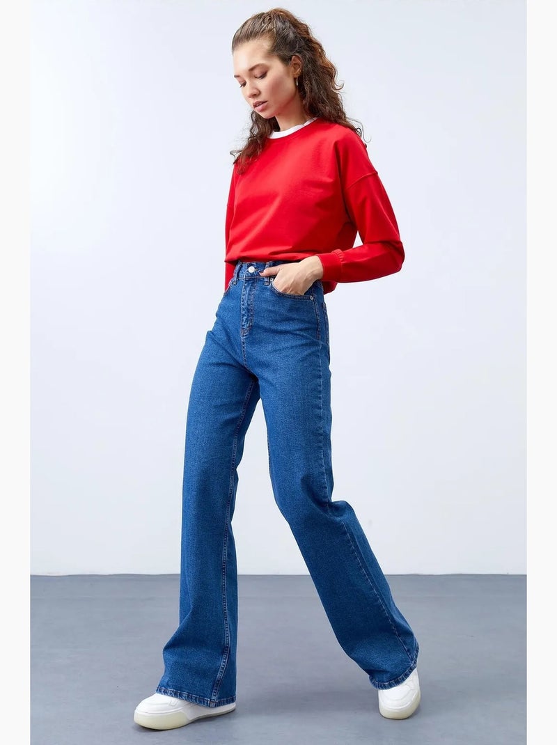 Felpa da donna relaxed con girocollo tommy Rosso - Kiabi