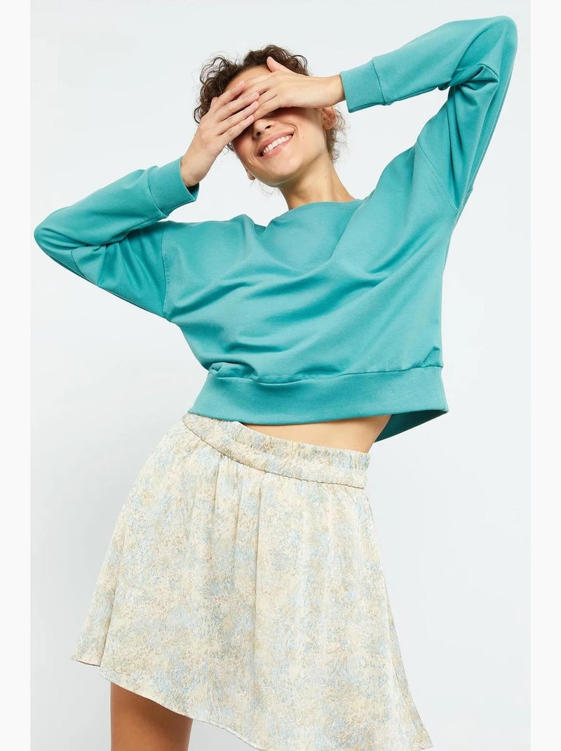 Felpa da donna relaxed con girocollo tommy Verde menta - Kiabi