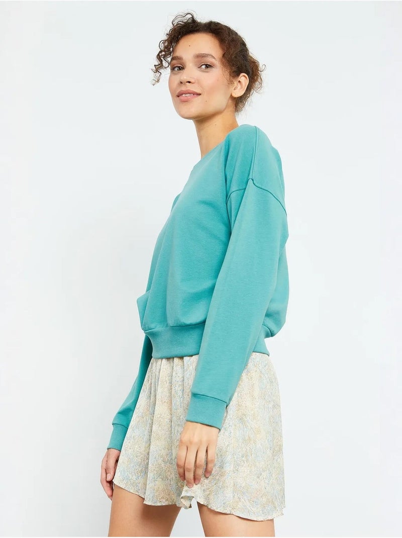 Felpa da donna relaxed con girocollo tommy Verde menta - Kiabi