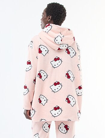 Felpa da notte con cappuccio 'Hello Kitty' effetto montone