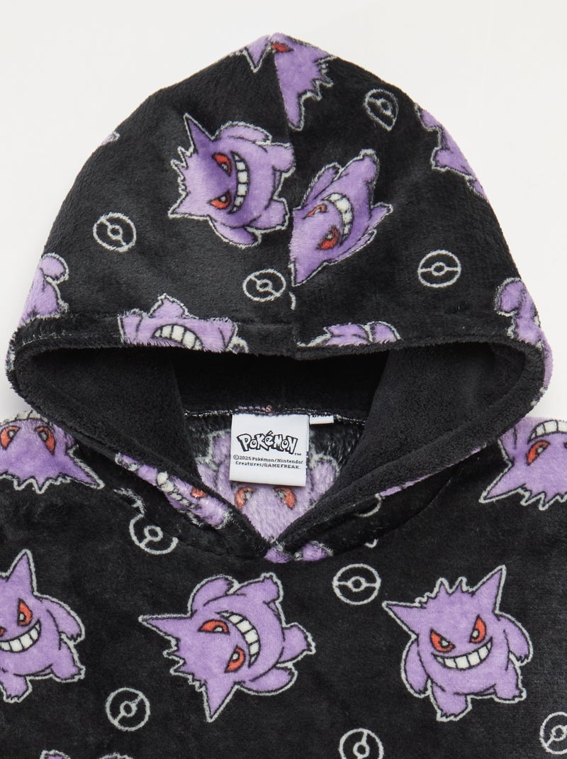Felpa da notte con cappuccio 'Pokémon' effetto montone Nero - Kiabi