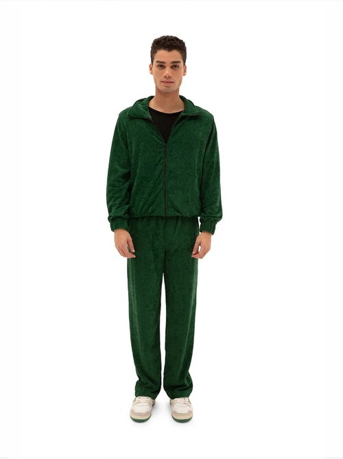 Felpa da uomo in velluto con zip frontale giesto - Kiabi Felpa da uomo in velluto con zip frontale giesto - Kiabi