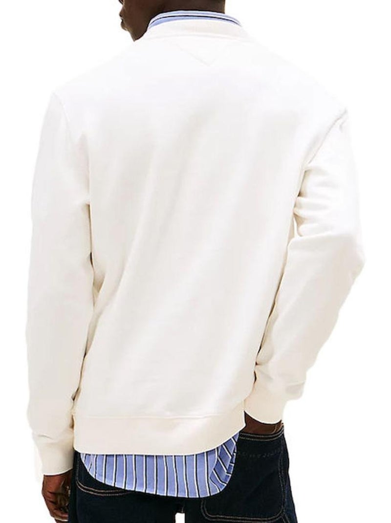 Felpa da uomo Tommy Hilfiger Reg Flag Crews Bianco - Kiabi