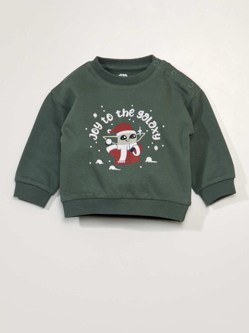 Felpa di Natale 'Star Wars' in cotone VERDE - Kiabi