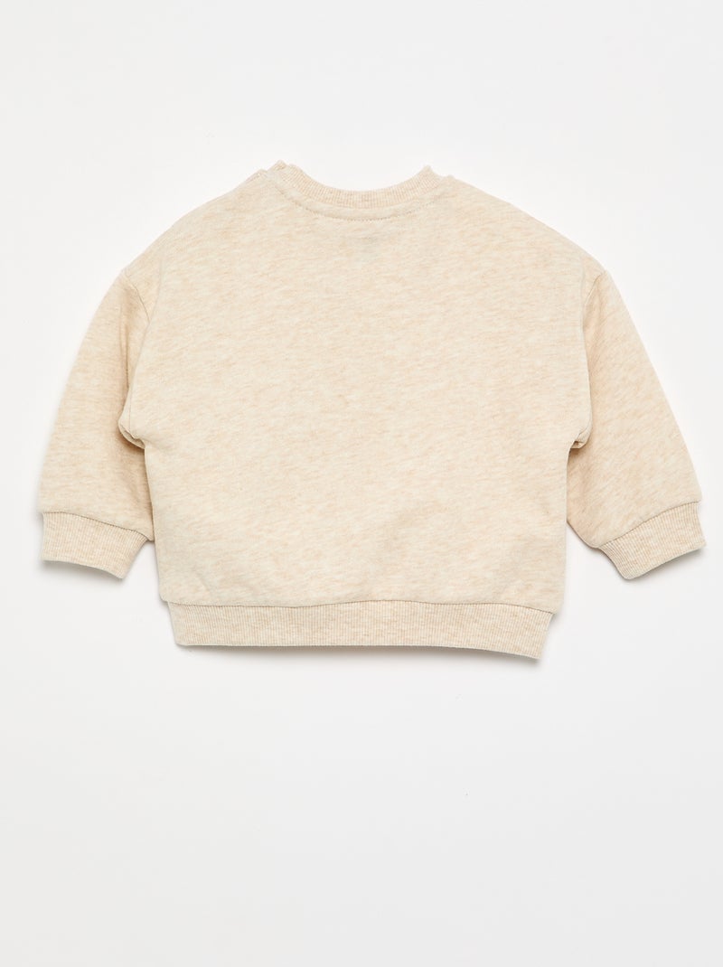 Felpa "Disney" in felpa non garzata Beige - Kiabi