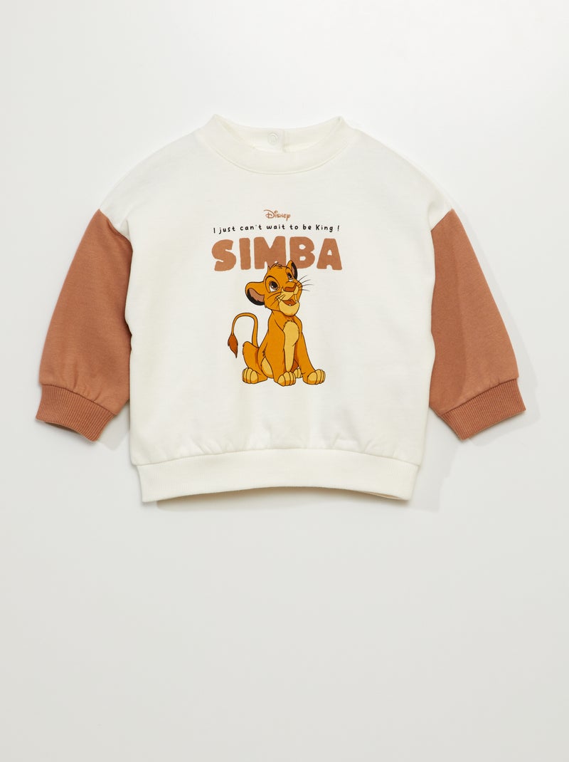 Felpa 'Disney' scollo tondo BEIGE - Kiabi