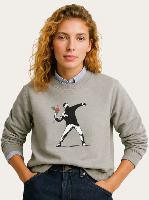 Felpa Donna - BANKSY LOVE - Kiabi
