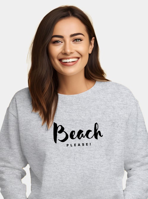Felpa Donna - BEACH PLEASE - Kiabi