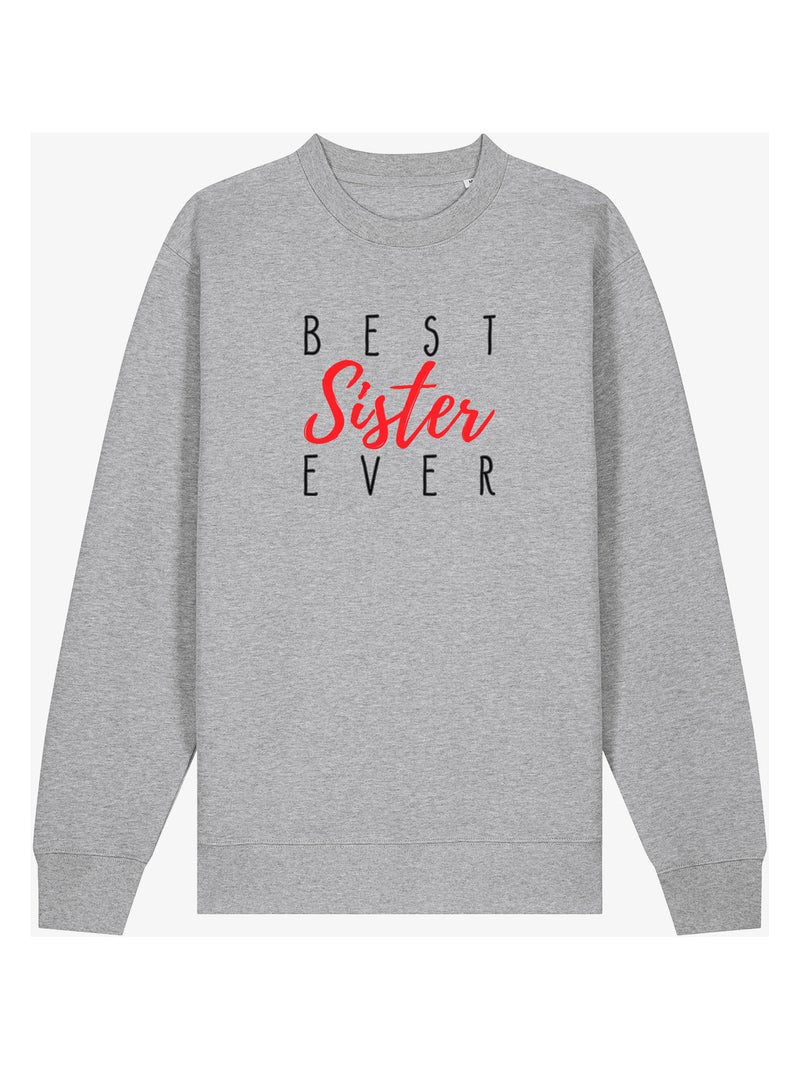 Felpa Donna - BEST SISTER EVER Grigio melangiato - Kiabi