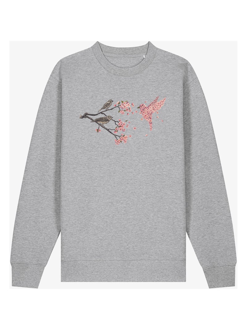 Felpa Donna - BLOSSOM BIRD Grigio melangiato - Kiabi