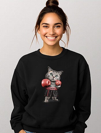 Felpa Donna - BOXING CAT