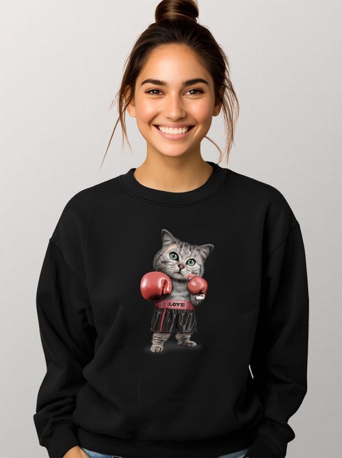 Felpa Donna - BOXING CAT - Kiabi