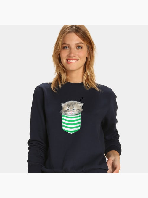 Felpa Donna - CAT IN THE POCKET - Kiabi