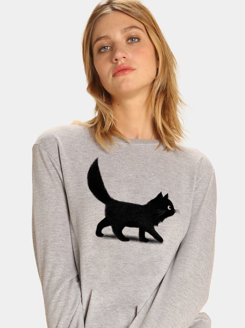 Felpa Donna - CREEPING CAT - Kiabi