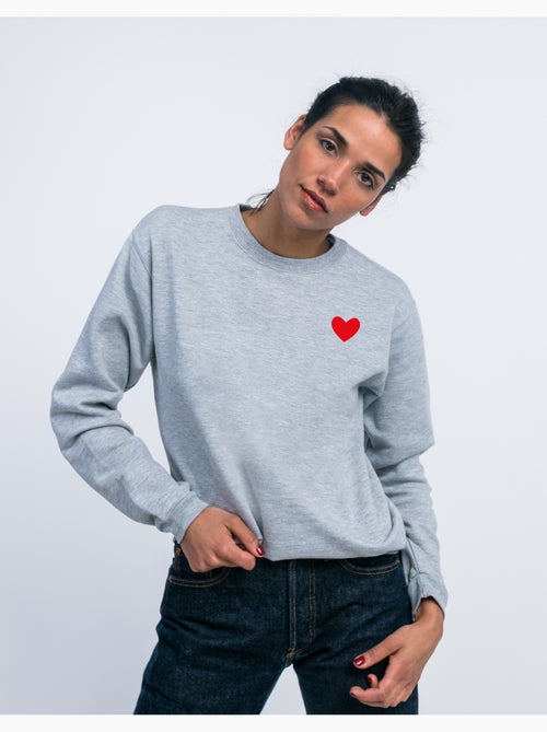 Felpa Donna - DESSIN PETIT COEUR - Kiabi Felpa Donna - DESSIN PETIT COEUR - Kiabi