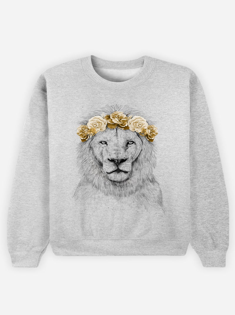 Felpa Donna - FESTIVAL LION AUTUMN Grigio melangiato - Kiabi