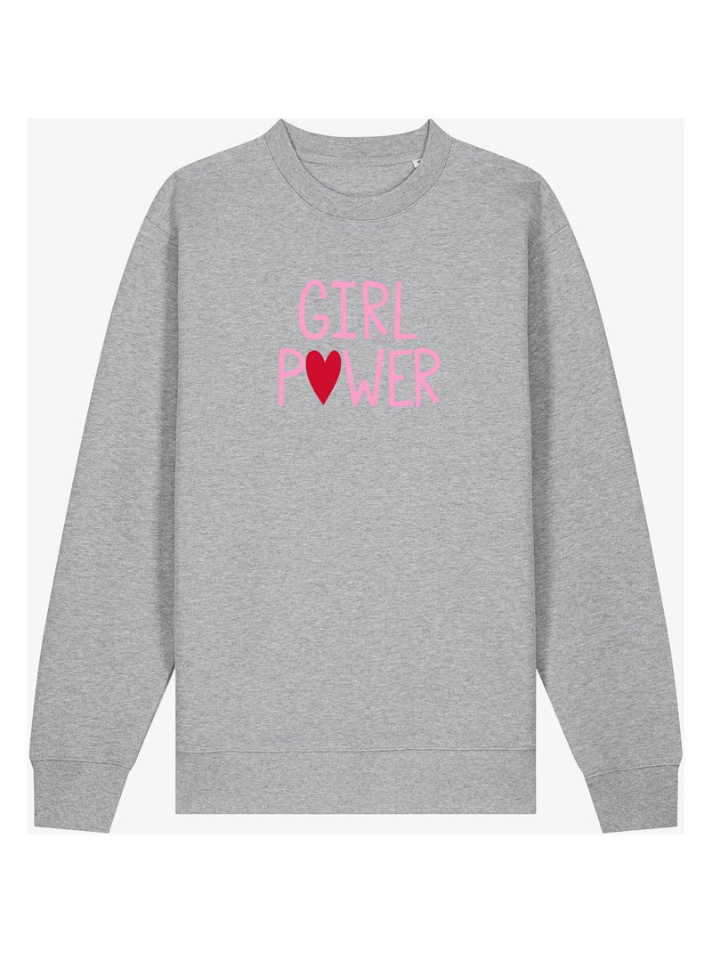 Felpa Donna - GIRL POWER MPT Grigio melangiato - Kiabi