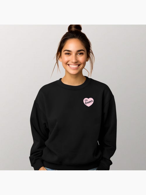 Felpa Donna - GIRL POWER PINK HEART - Kiabi