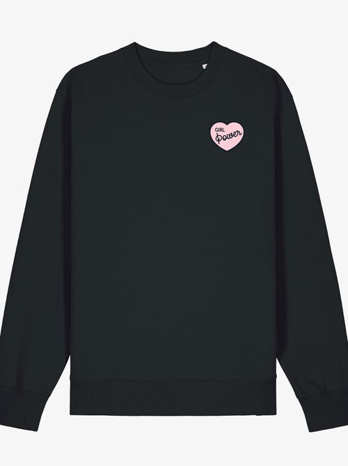 Felpa Donna - GIRL POWER PINK HEART - Kiabi