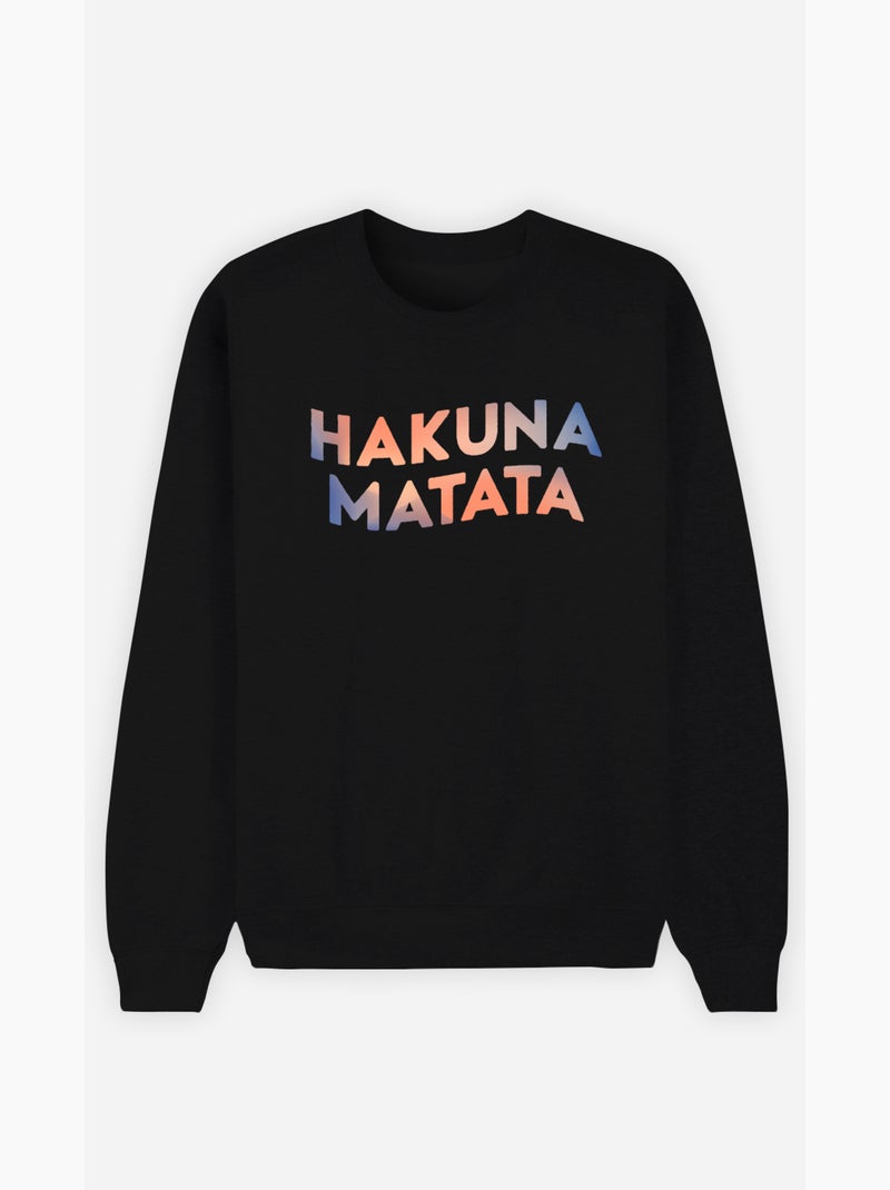 Felpa Donna - HAKUNA MATATA 3 Nero - Kiabi