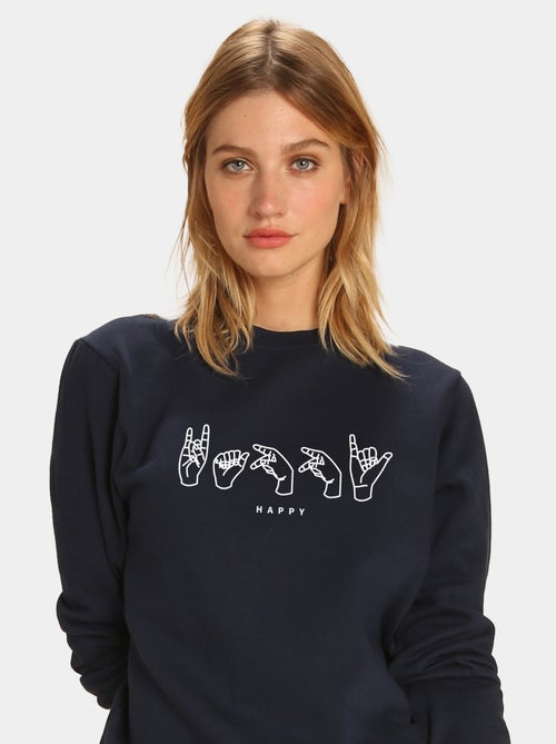 Felpa Donna - HAPPY - Kiabi