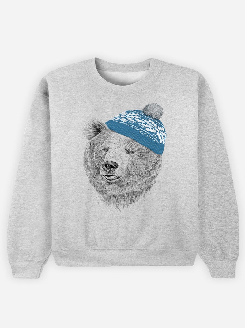 Felpa Donna - HELLO WINTER Grigio melangiato - Kiabi