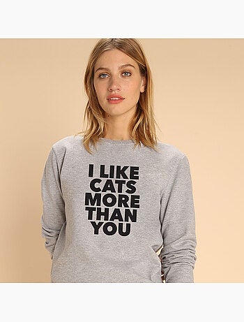 Felpa Donna - I LIKE CATS MORE THAN YOU