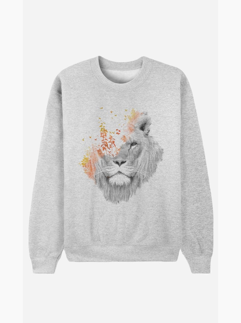 Felpa Donna - IF I ROAR Grigio melangiato - Kiabi