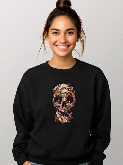 Felpa Donna - JUNGLE SKULL - Kiabi