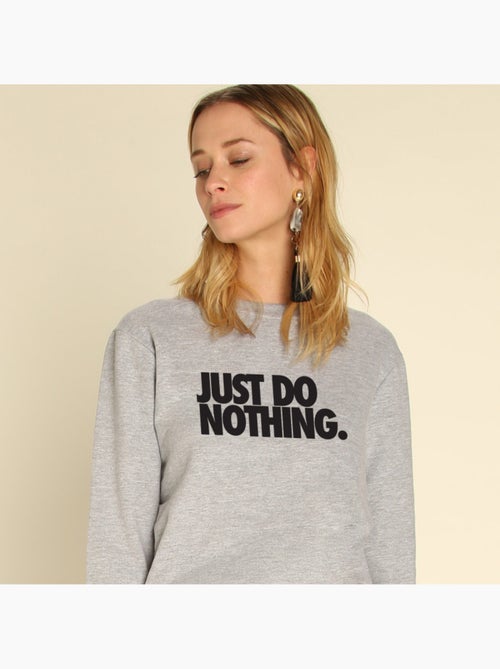 Felpa Donna - JUST DO NOTHING - Kiabi