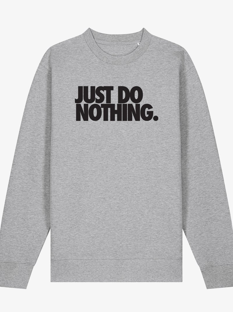 Felpa Donna - JUST DO NOTHING Grigio melangiato - Kiabi