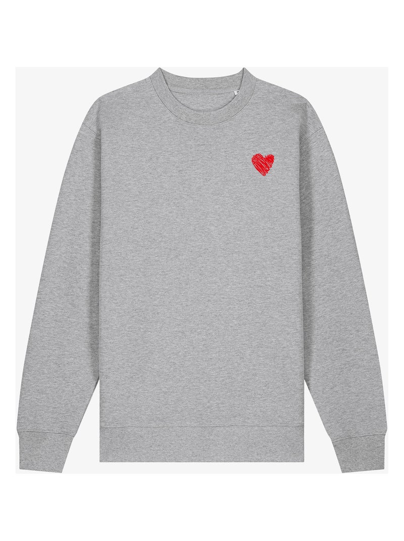 Felpa Donna - LITTLE HEART Grigio melangiato - Kiabi