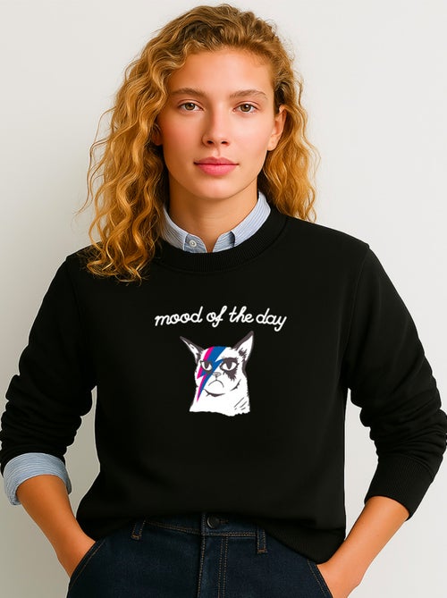 Felpa Donna - MOOD OF THE DAY CAT - Kiabi