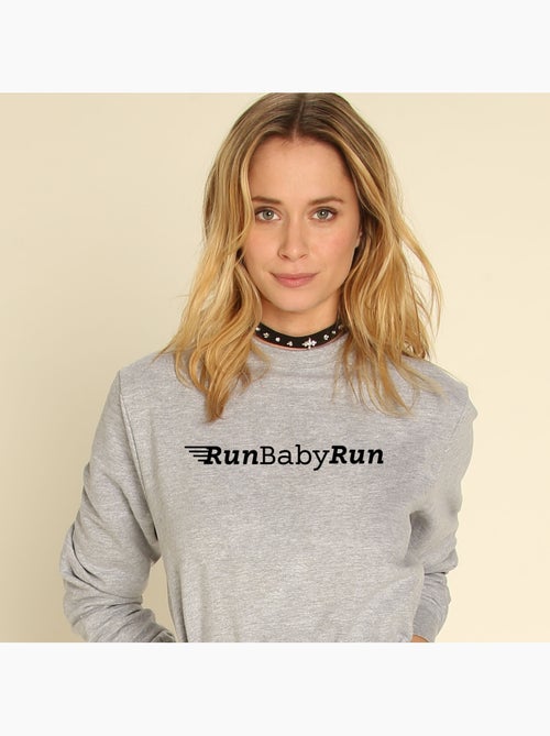 Felpa Donna - RUN BABY RUN - Kiabi