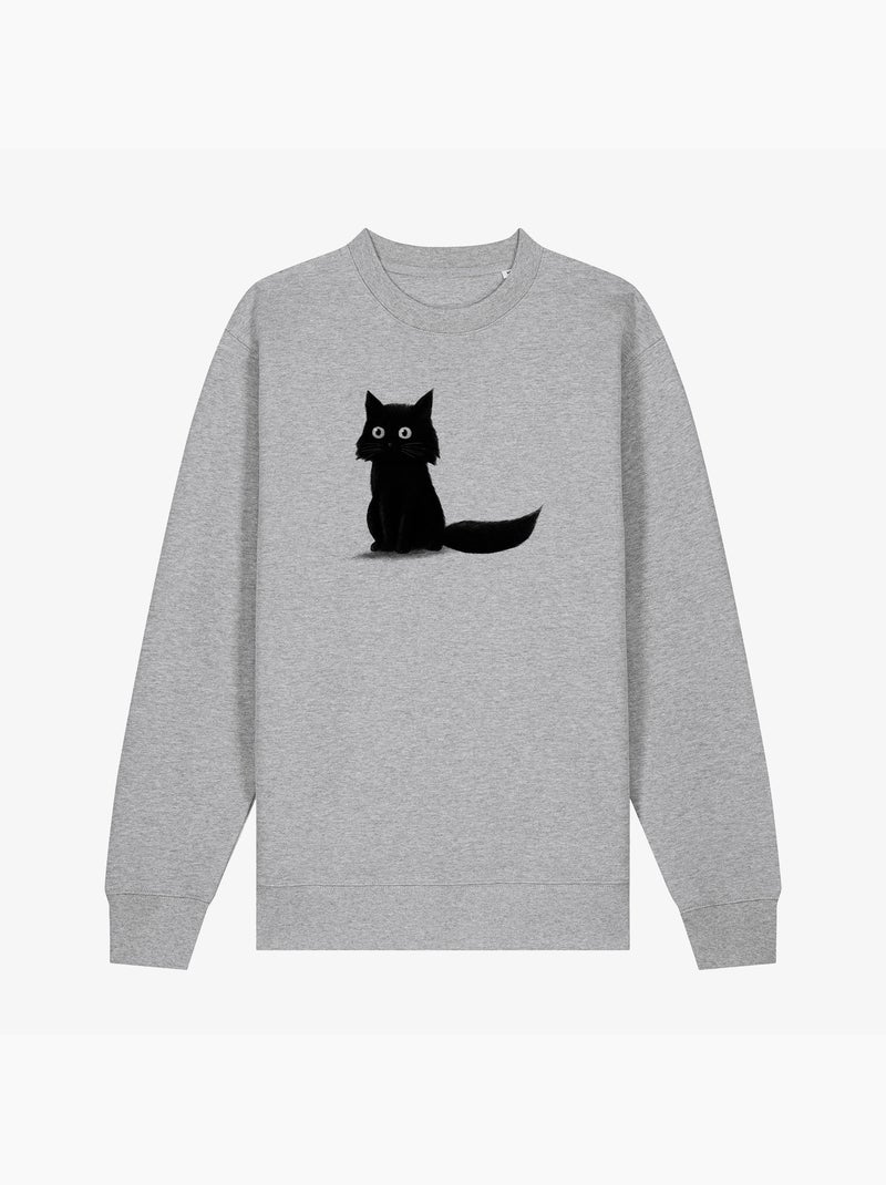 Felpa Donna - SITTING CAT Grigio melangiato - Kiabi
