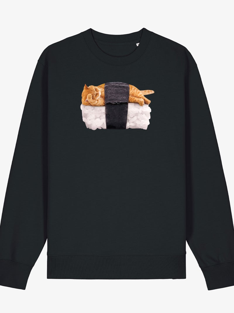 Felpa Donna - SUSHI CAT Nero - Kiabi