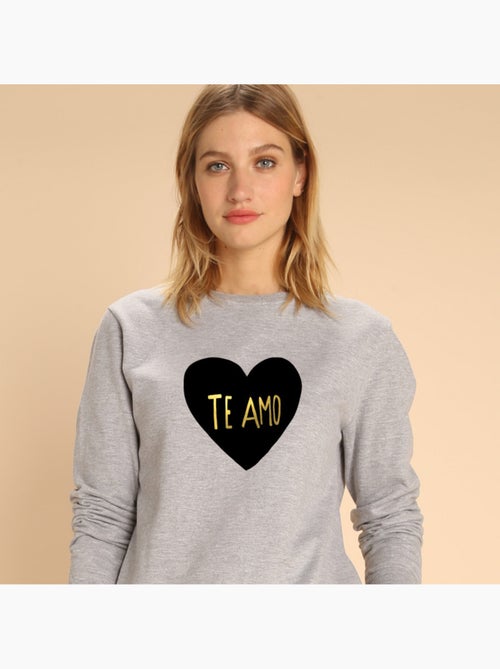 Felpa Donna - TE AMO - Kiabi